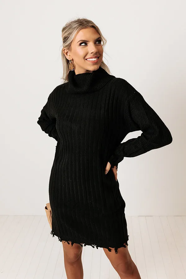 Easy Tiger Sweater Dress In Black