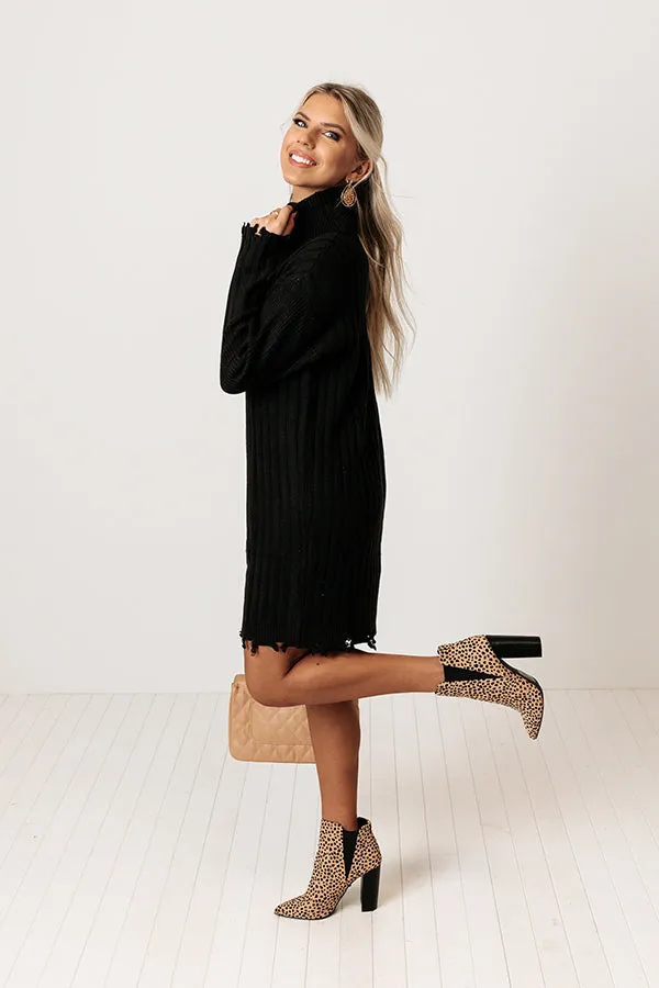 Easy Tiger Sweater Dress In Black