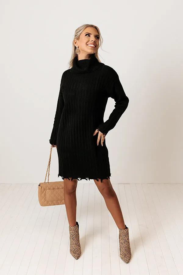 Easy Tiger Sweater Dress In Black