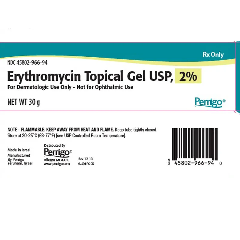 Erythromycin Topical Gel 2% by Perrigo 30 grams (Rx)