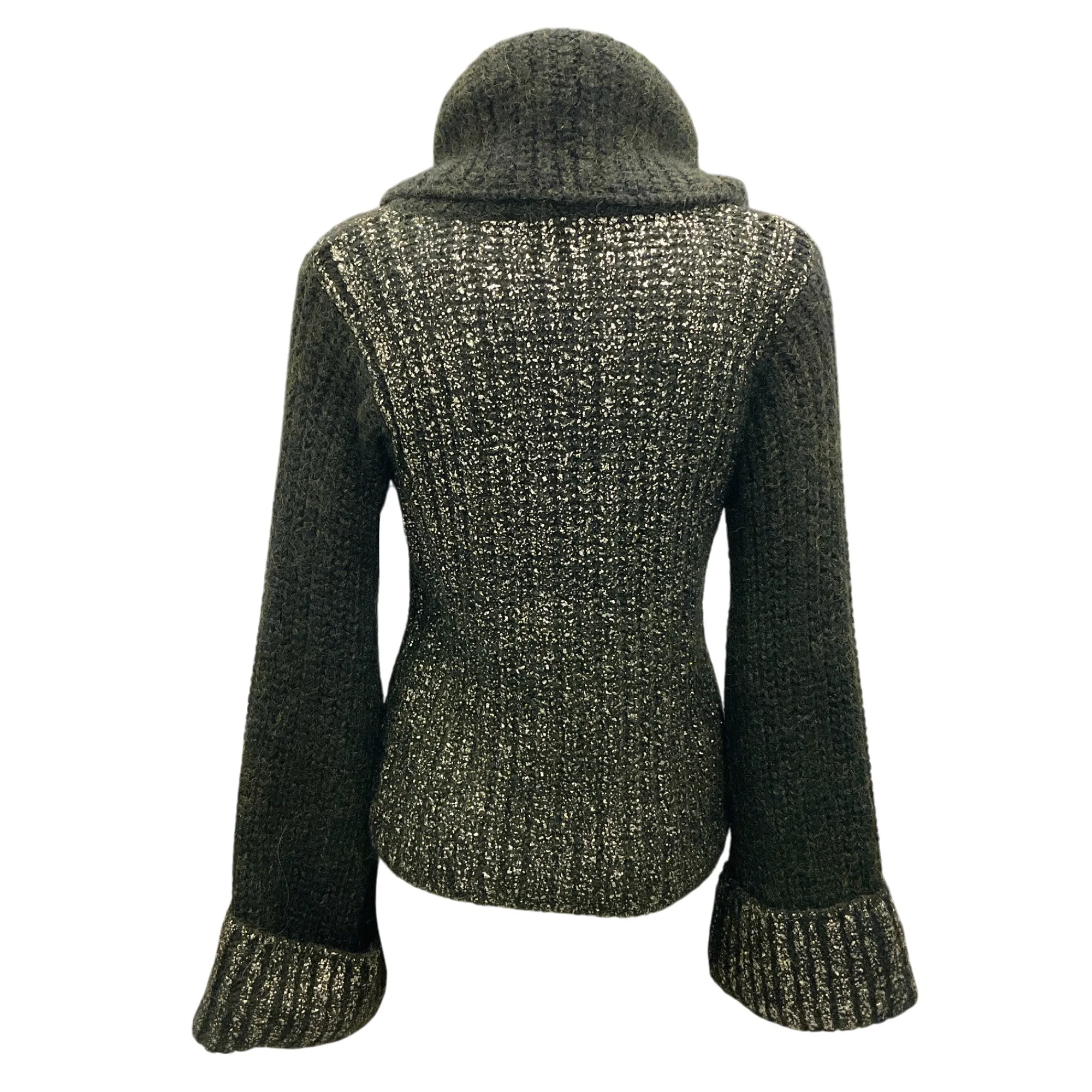 Escada Olive Green Mohair Knit Turtleneck Sweater