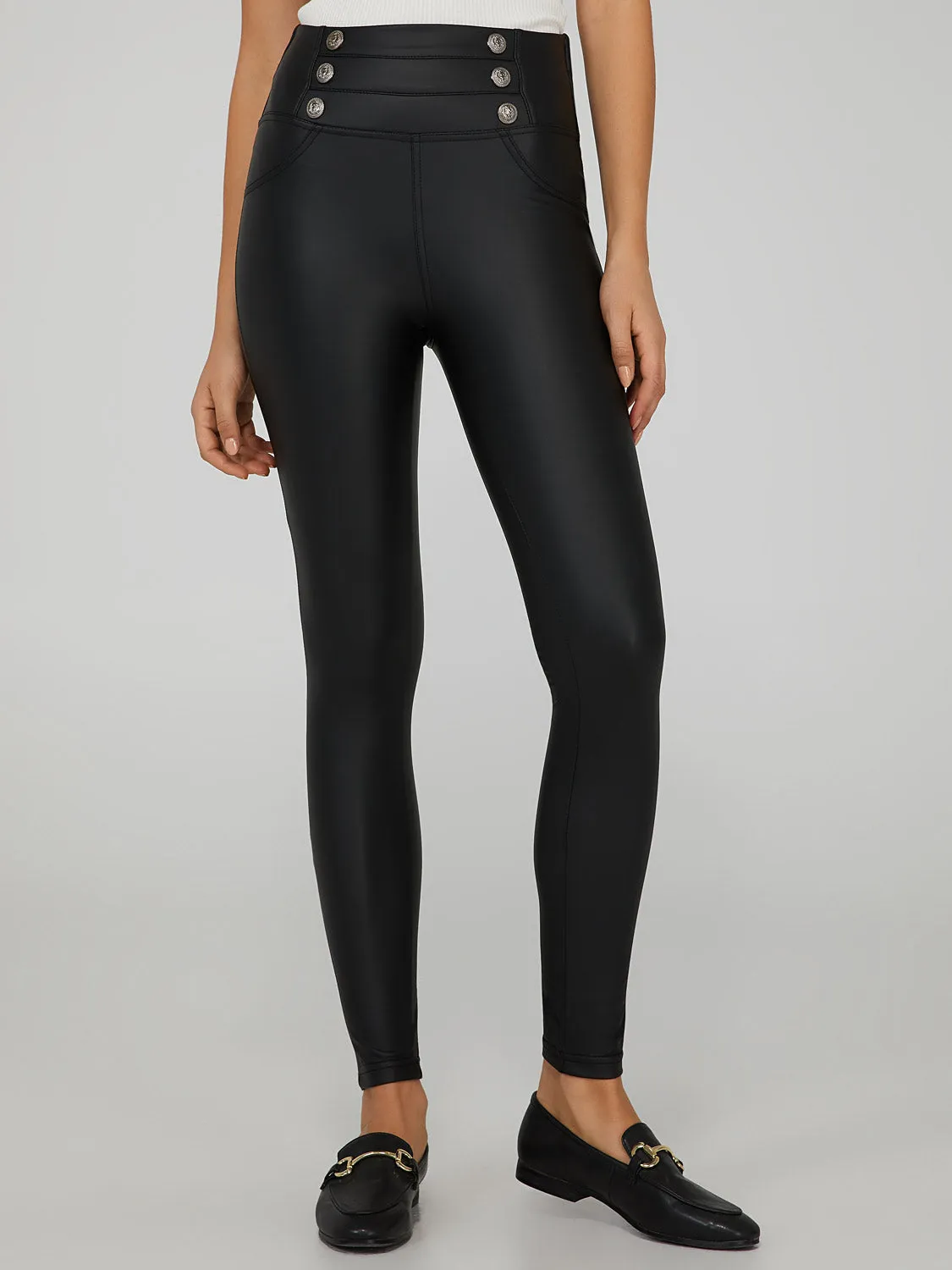 Faux Leather Brushed Leggings