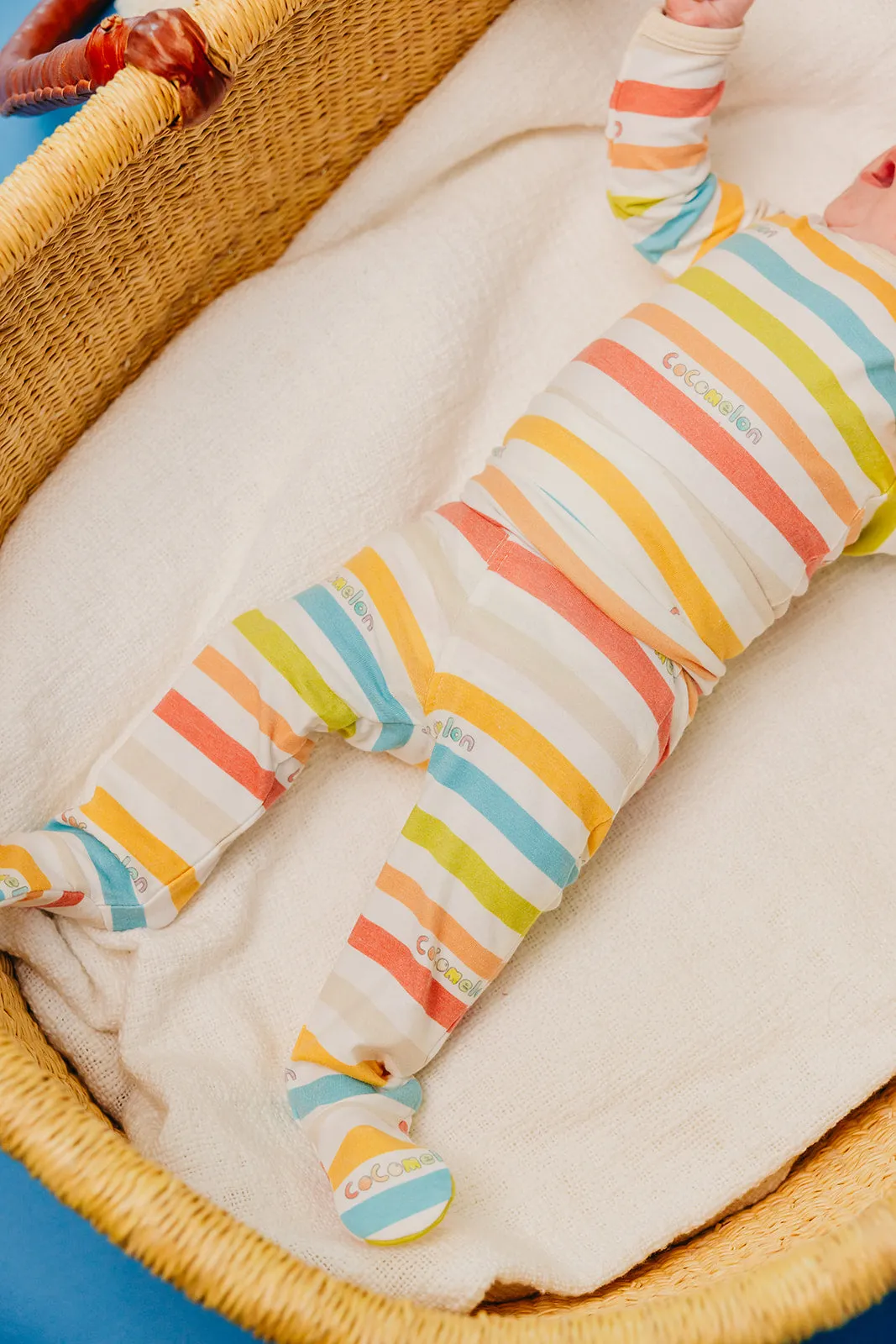 Footed Baby Pants - CoComelon Stripe