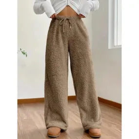 Freya Pants - Warme und bequeme Teddybär-Hose mit weitem Bein