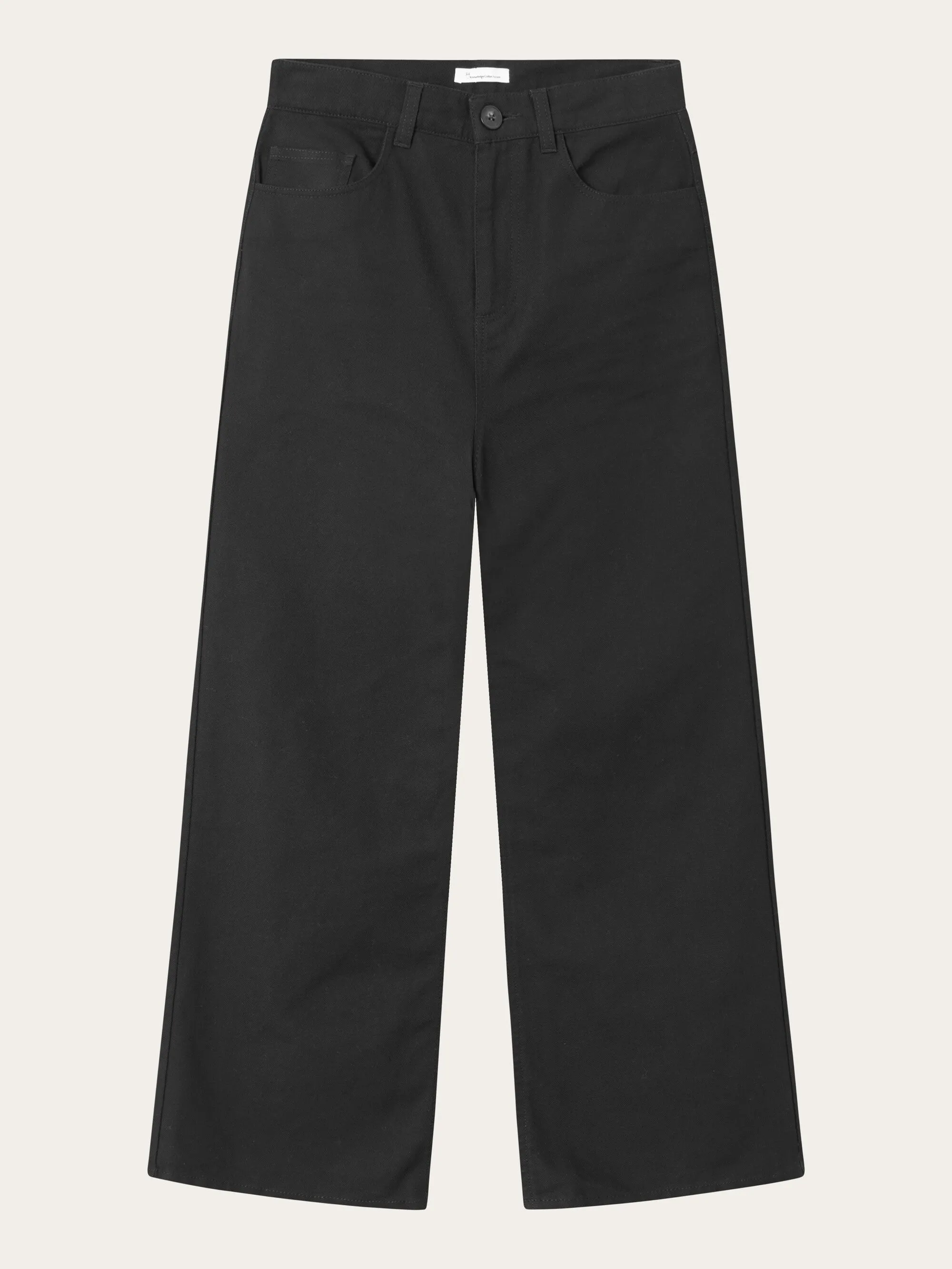 GALE straight mid-rise canvas 5-pocket pants - Black Jet