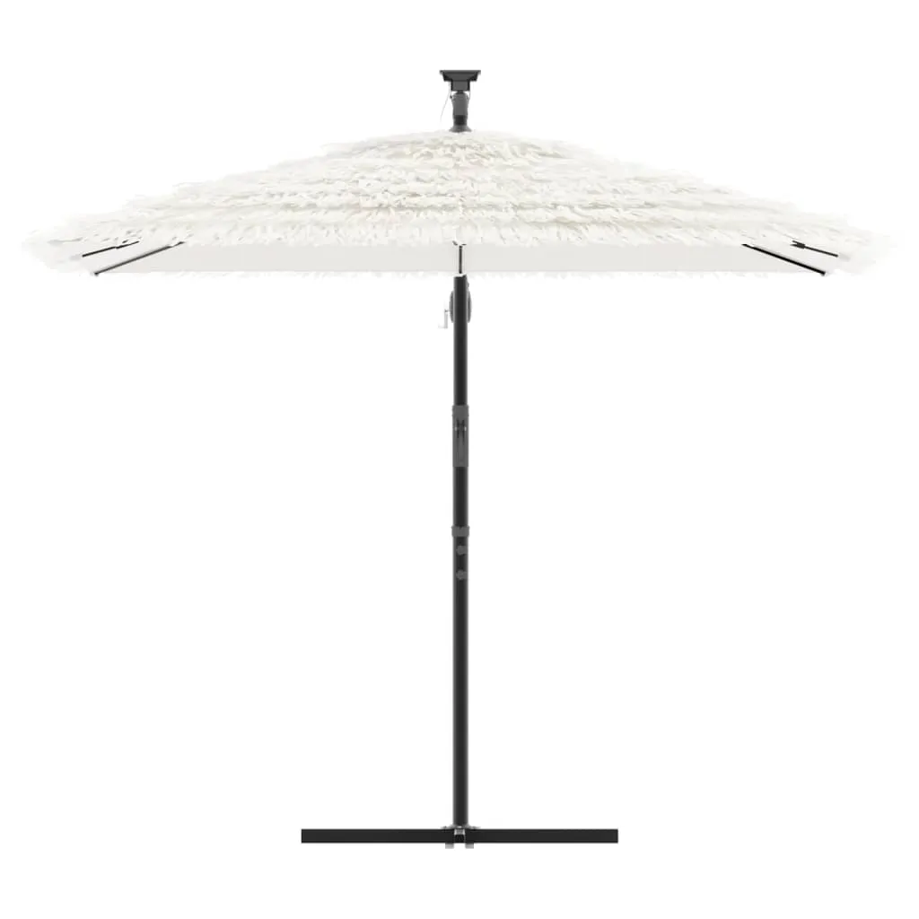 Garden Parasol with Steel Pole White 246x246x230 cm