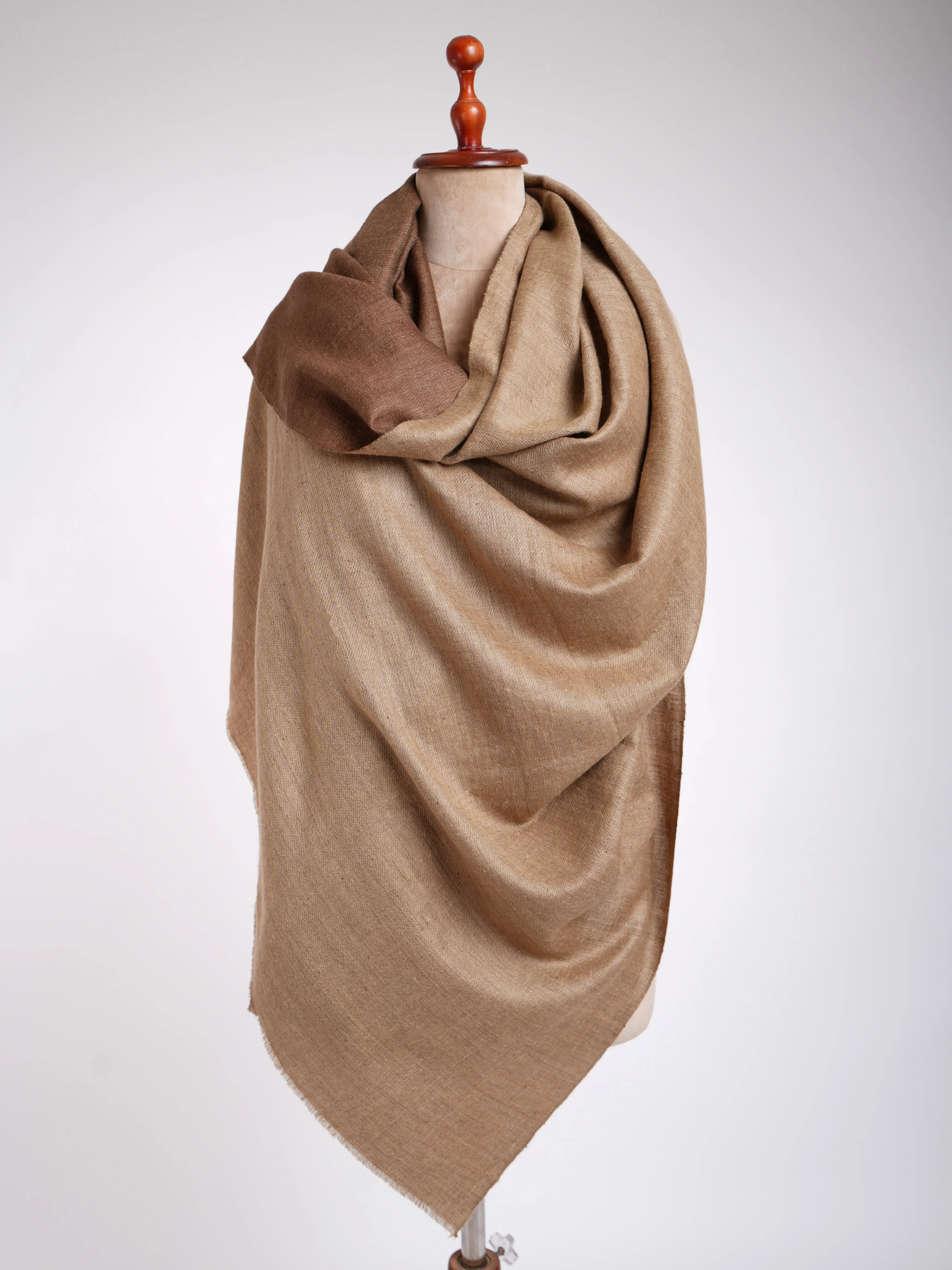 Hand Spun Macchiato Dualshade Pashmina Shawl