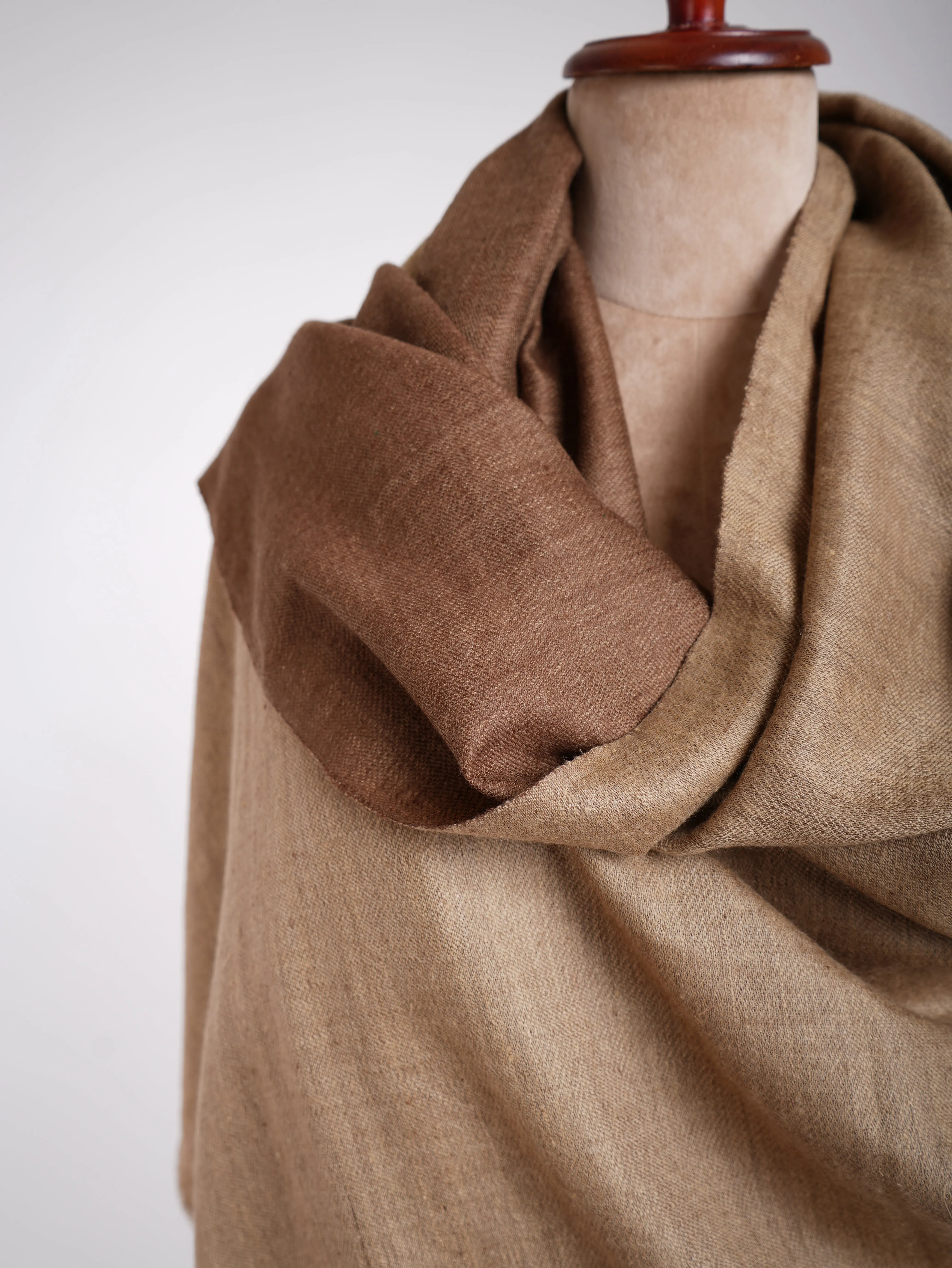 Hand Spun Macchiato Dualshade Pashmina Shawl