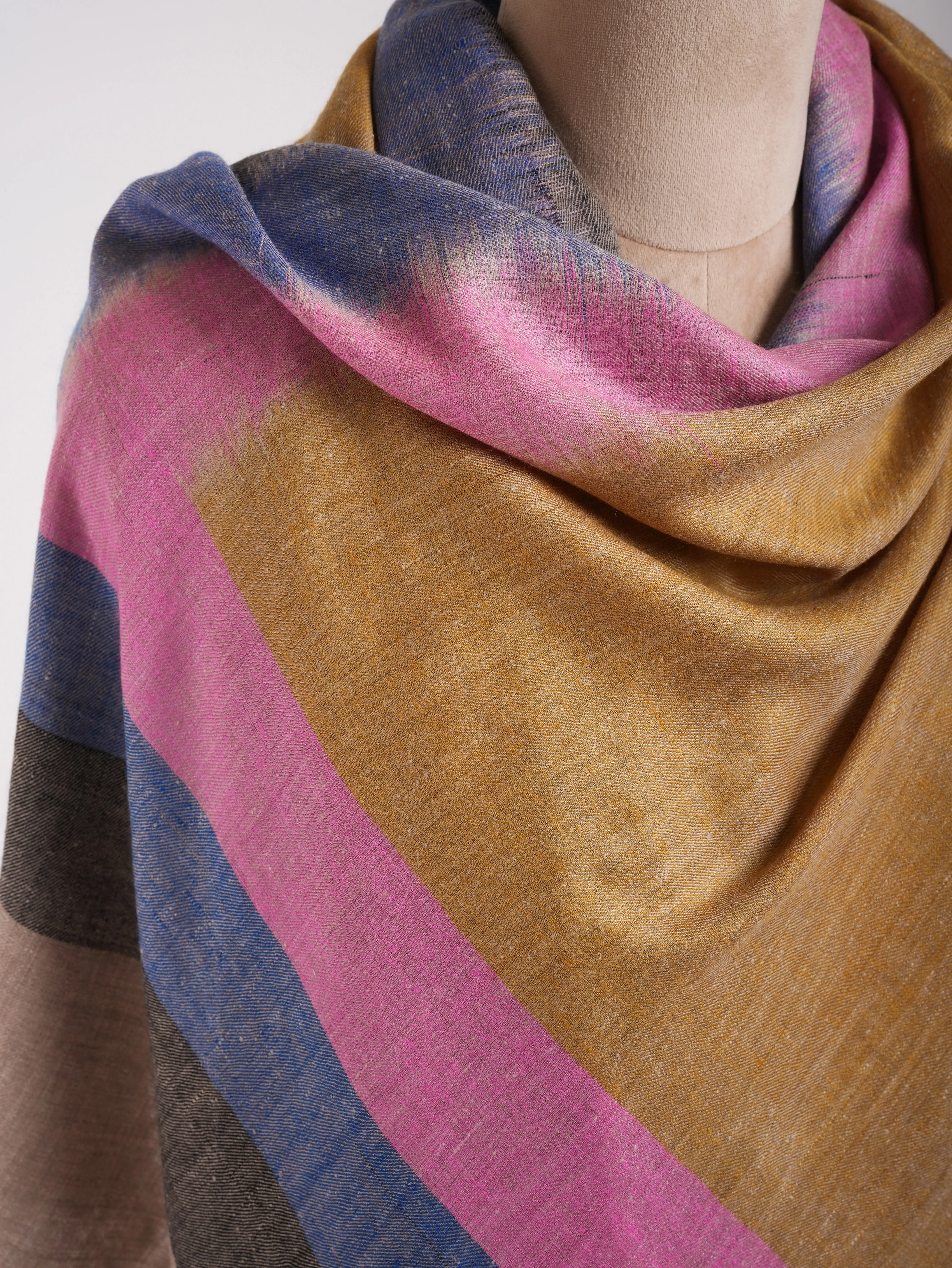 Handloomed Ikat Kashmiri Pashmina Shawl