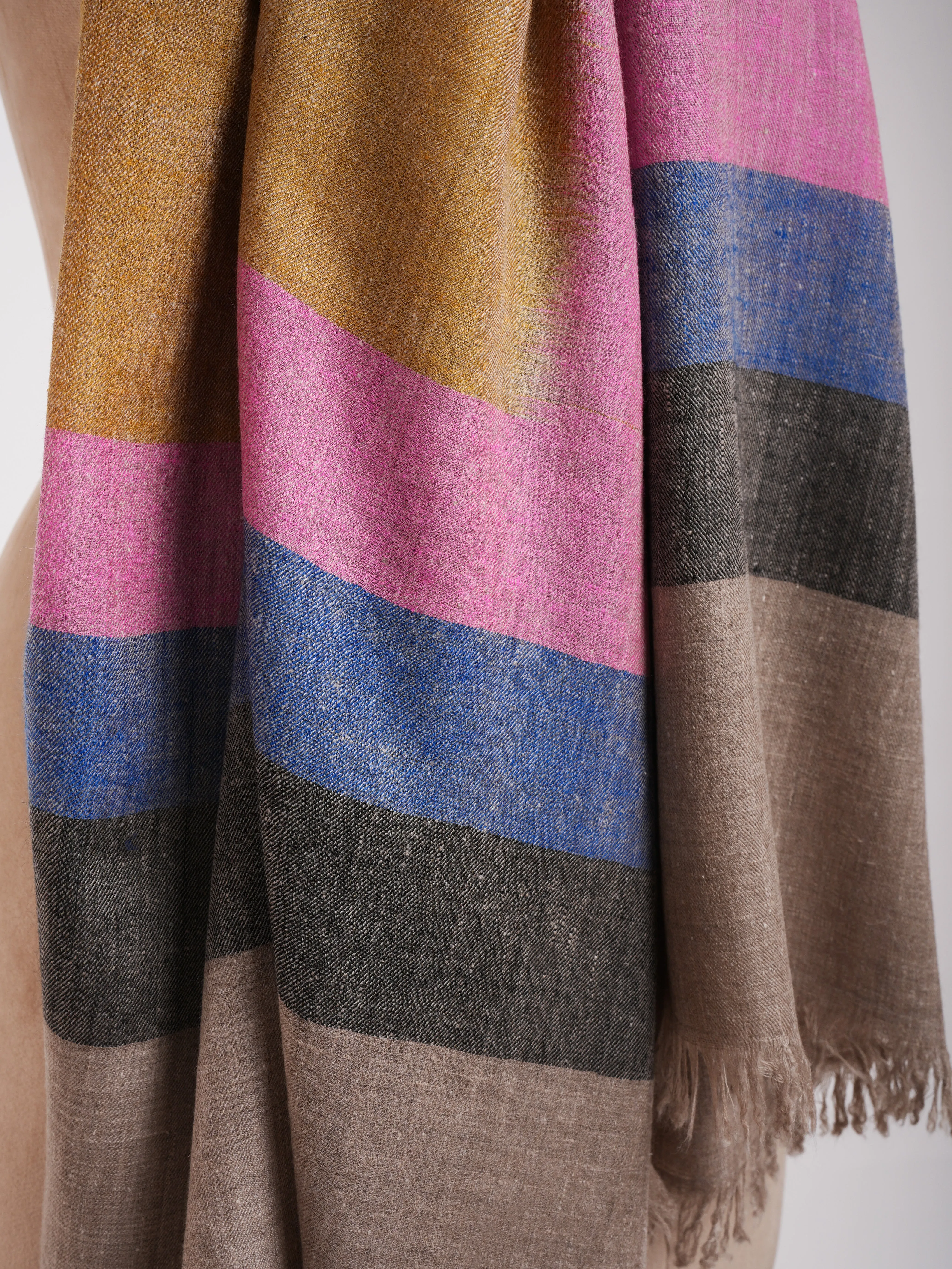 Handloomed Ikat Kashmiri Pashmina Shawl