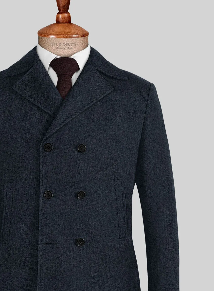 Highlander Blue Tweed Pea Coat