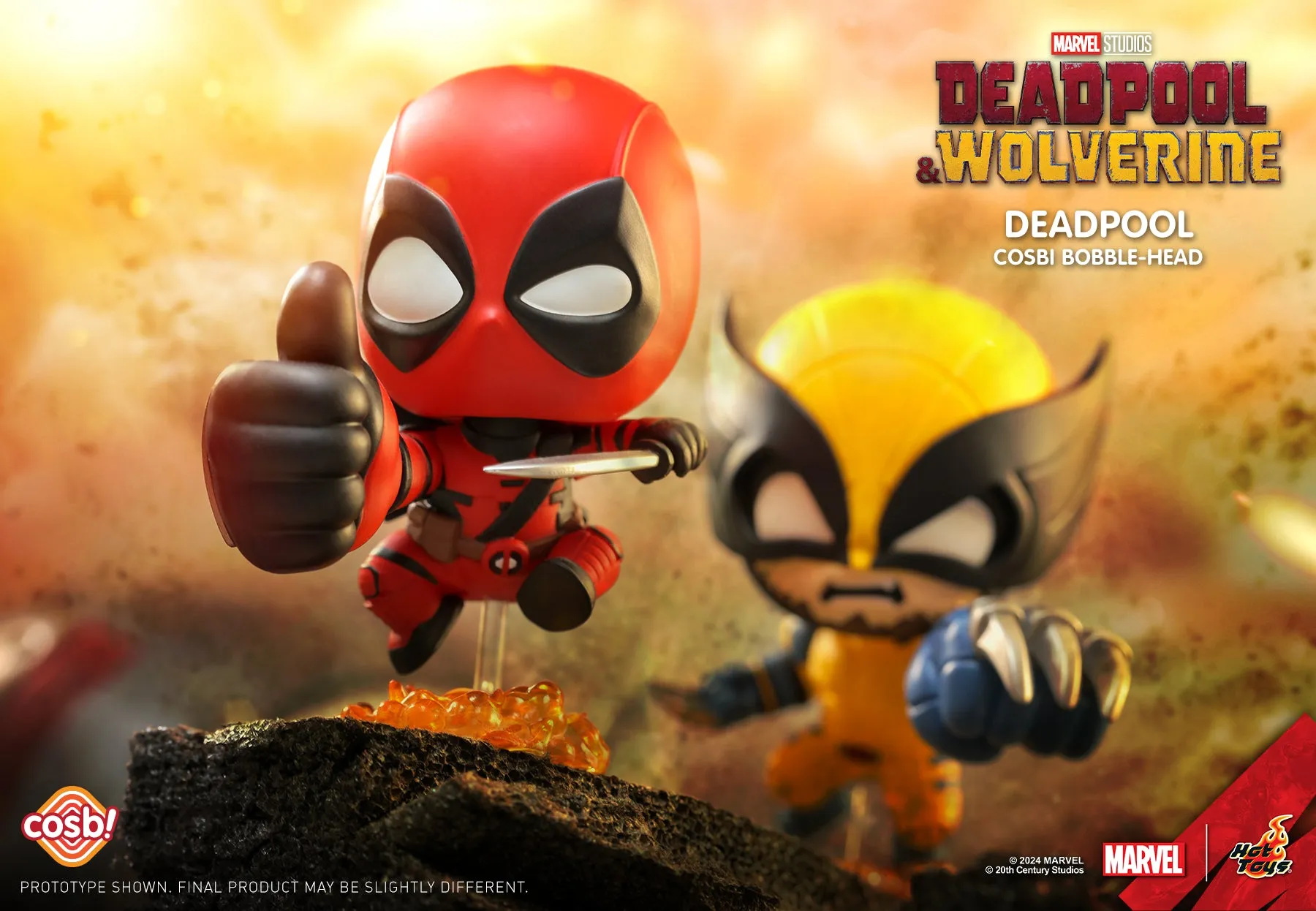 Hot Toys - CBX183 - Deadpool & Wolverine - Deadpool & Wolverine Cosbi Bobble-Head Collection (Box of 8)