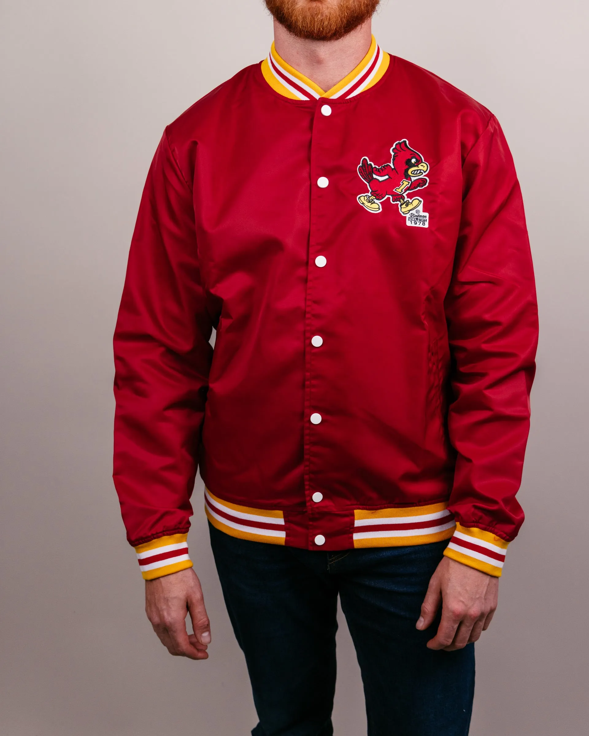 Iowa State University Vintage Cardinal Varsity Jacket