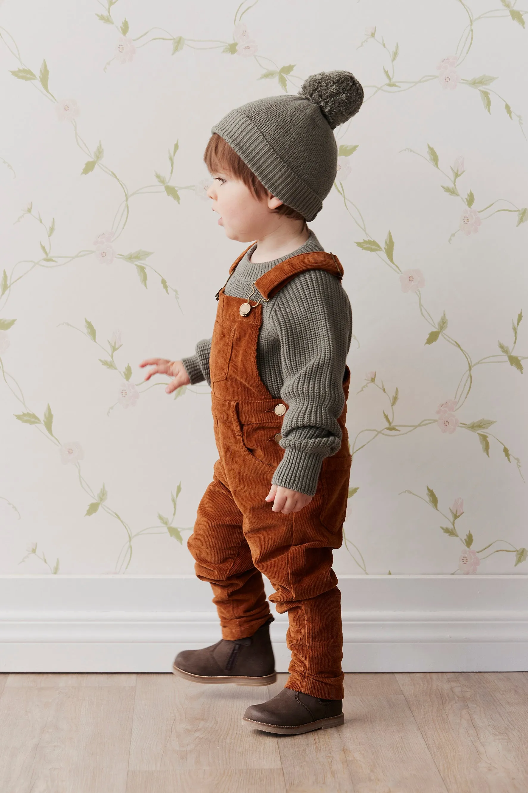 Jordie Cord Overall - Cinnamon