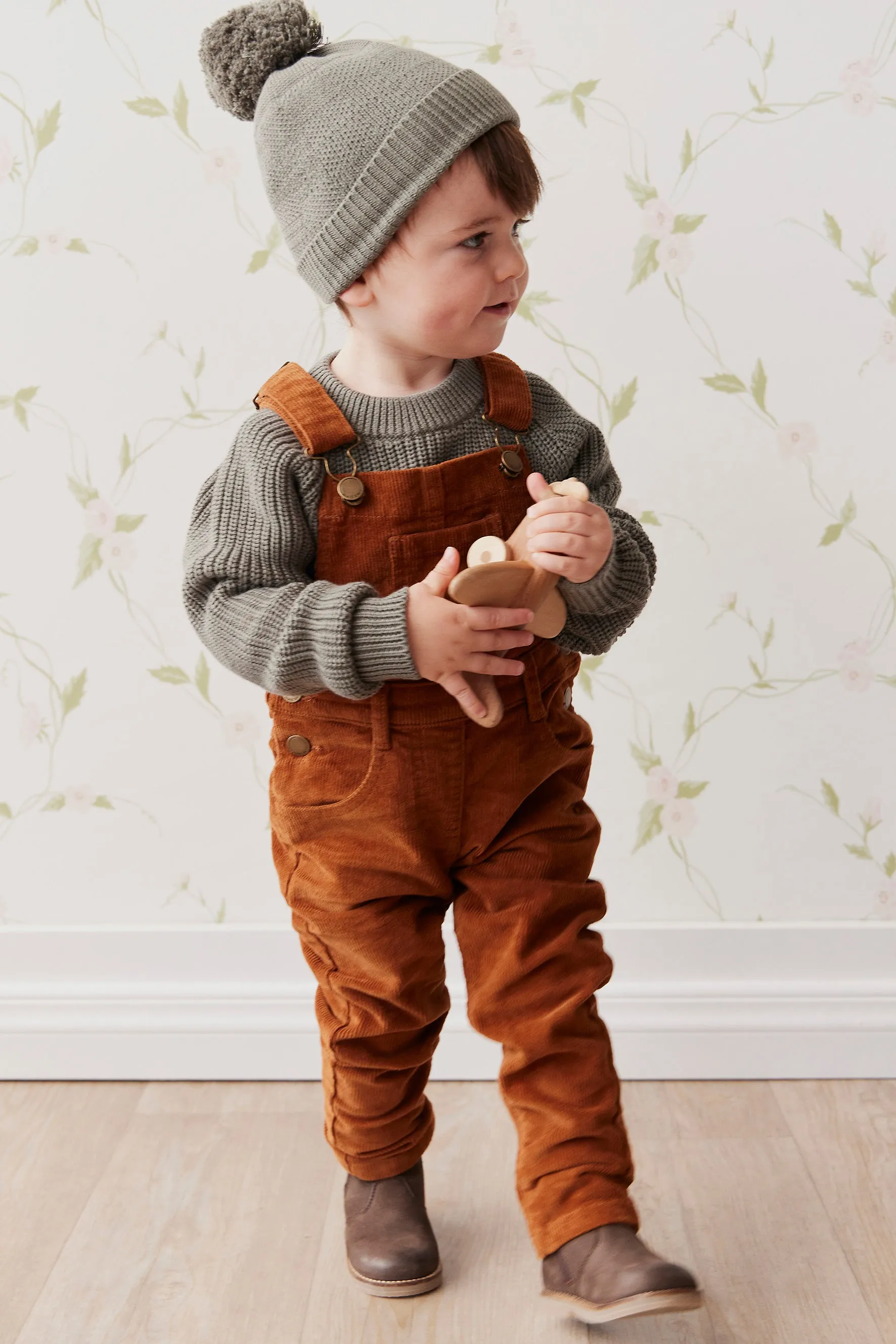 Jordie Cord Overall - Cinnamon