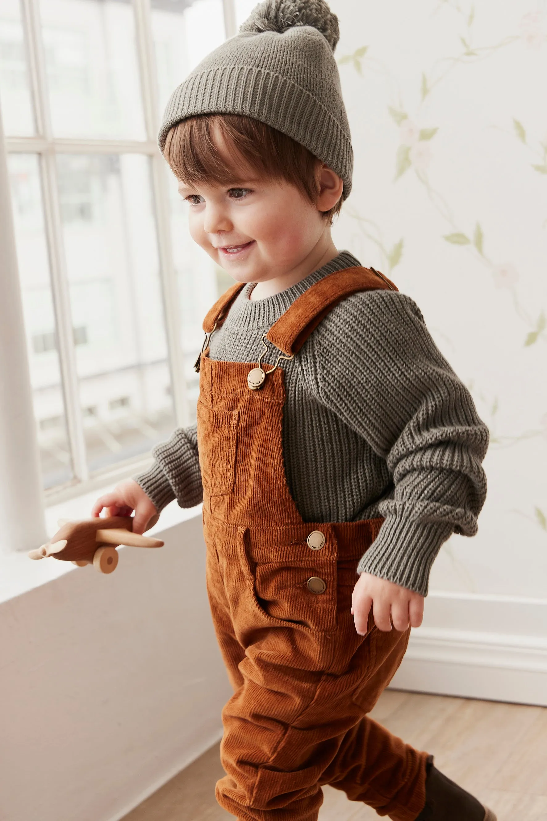 Jordie Cord Overall - Cinnamon