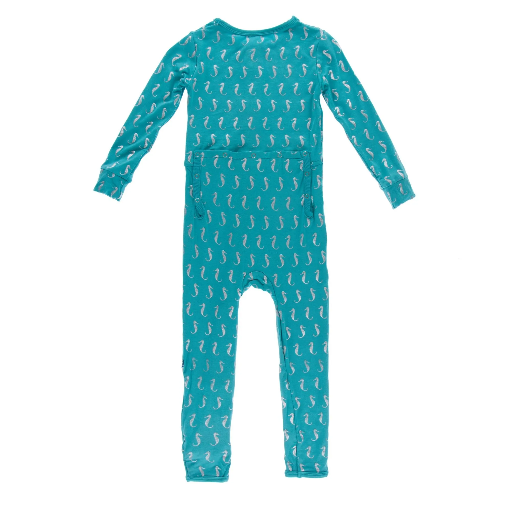 KicKee Pants Neptune Mini Seahorses Coverall with Zipper