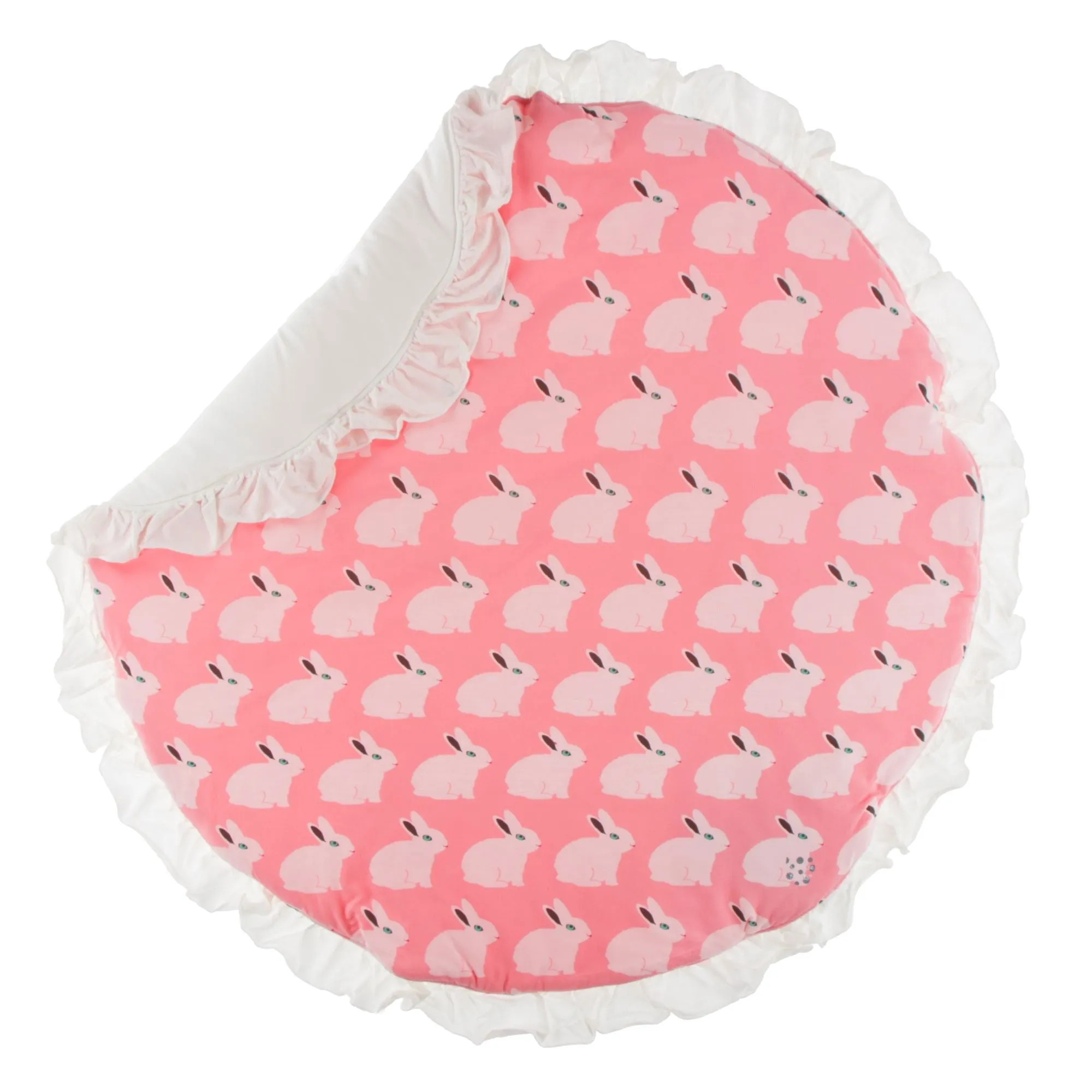 KicKee Pants Strawberry Forest Rabbit Ruffle Fluffle Padded Playmat