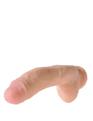 King Cock Dual Density 10 Cock WBalls Flesh "