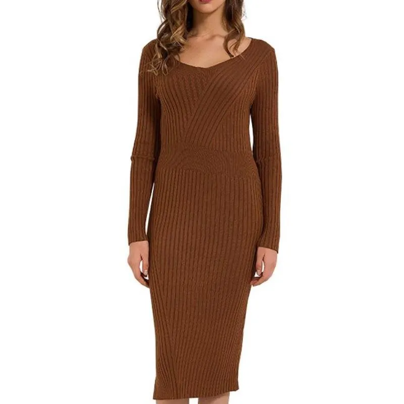 Knitted Pencil Slim Sweater Dress