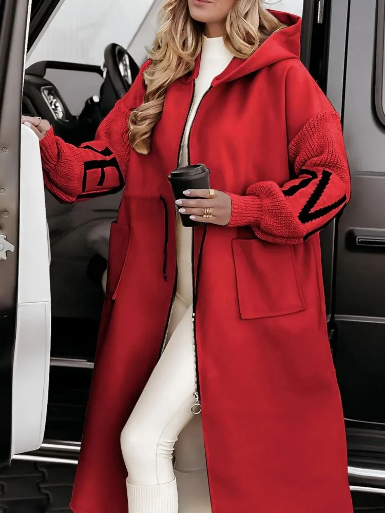 Long Hooded Trench Coat