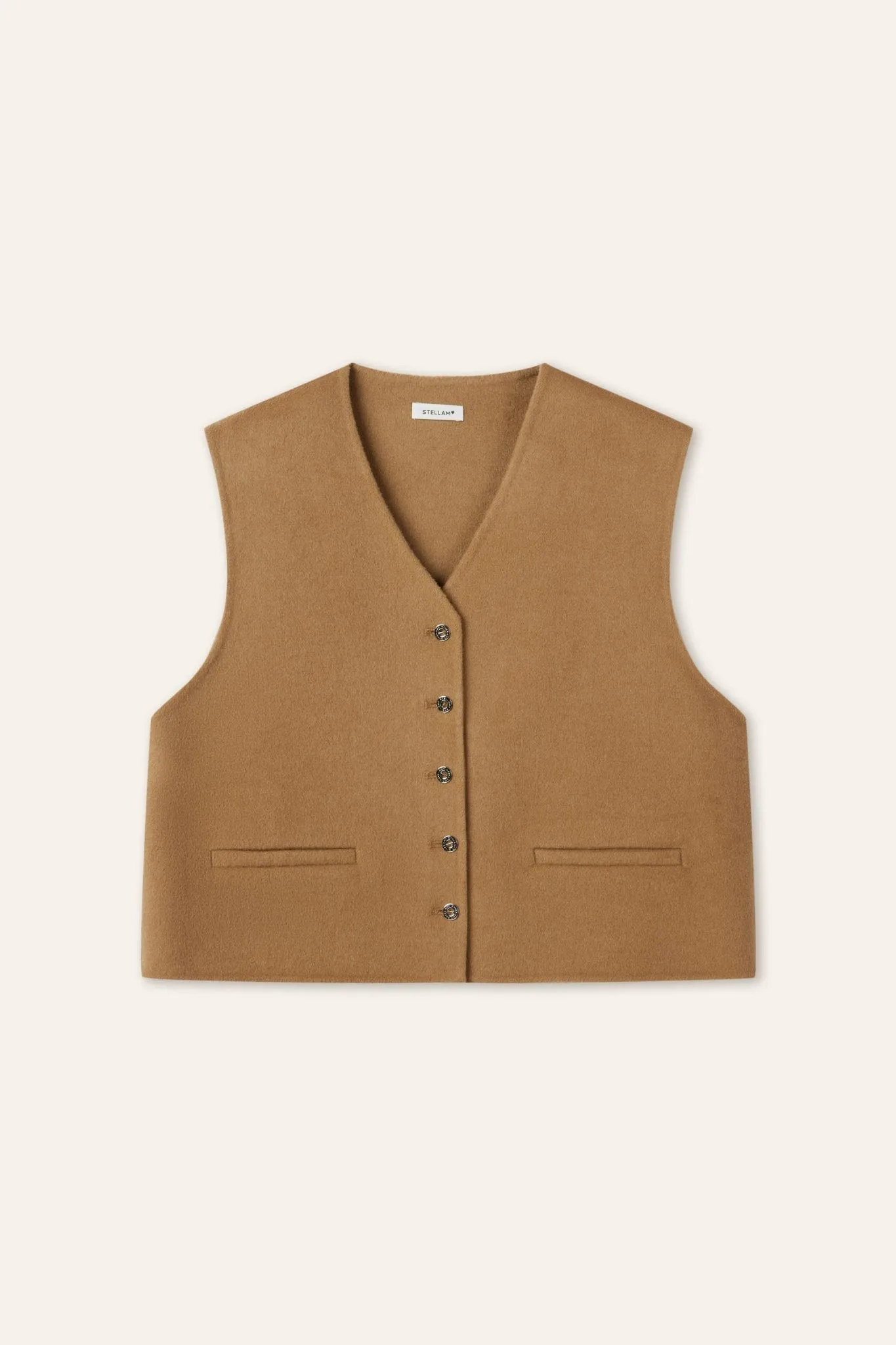 LULU cashmere-blended gilet (Camel)