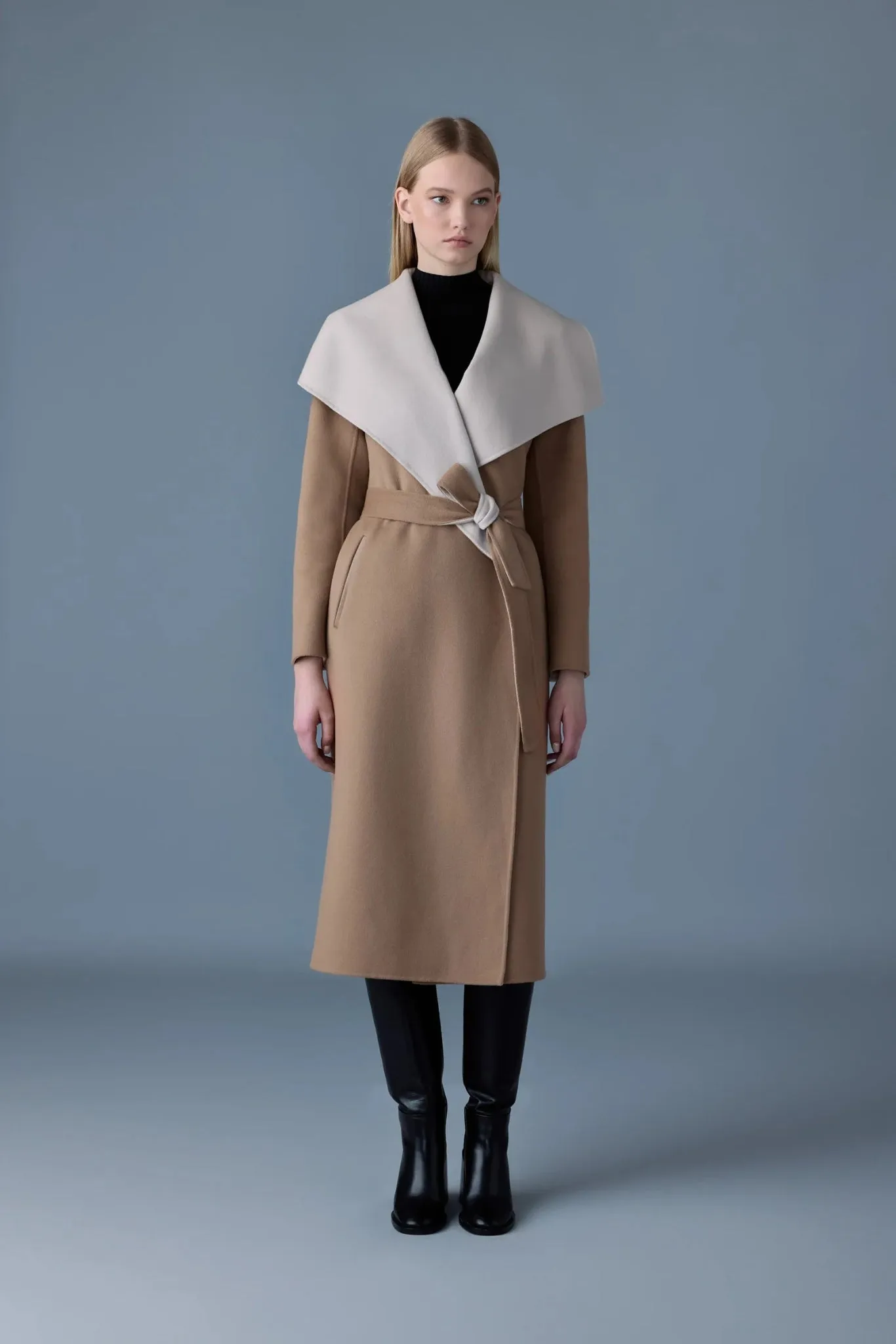 MACKAGE MAI-CN - Double-Face Wool Wrap Coat