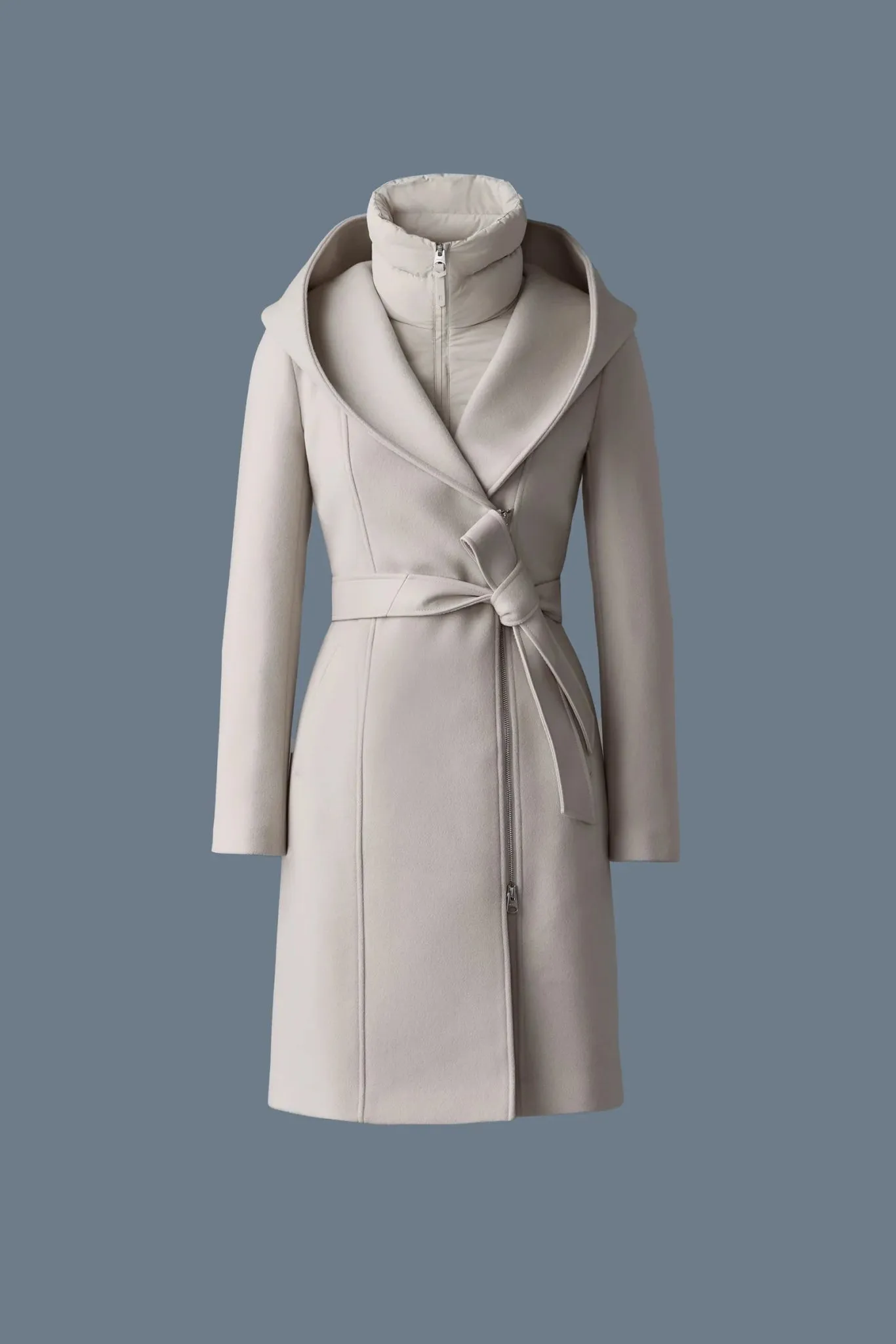 MACKAGE SHIA-SLB - 2-in-1 Double-Face Wool Coat With Removable Bib