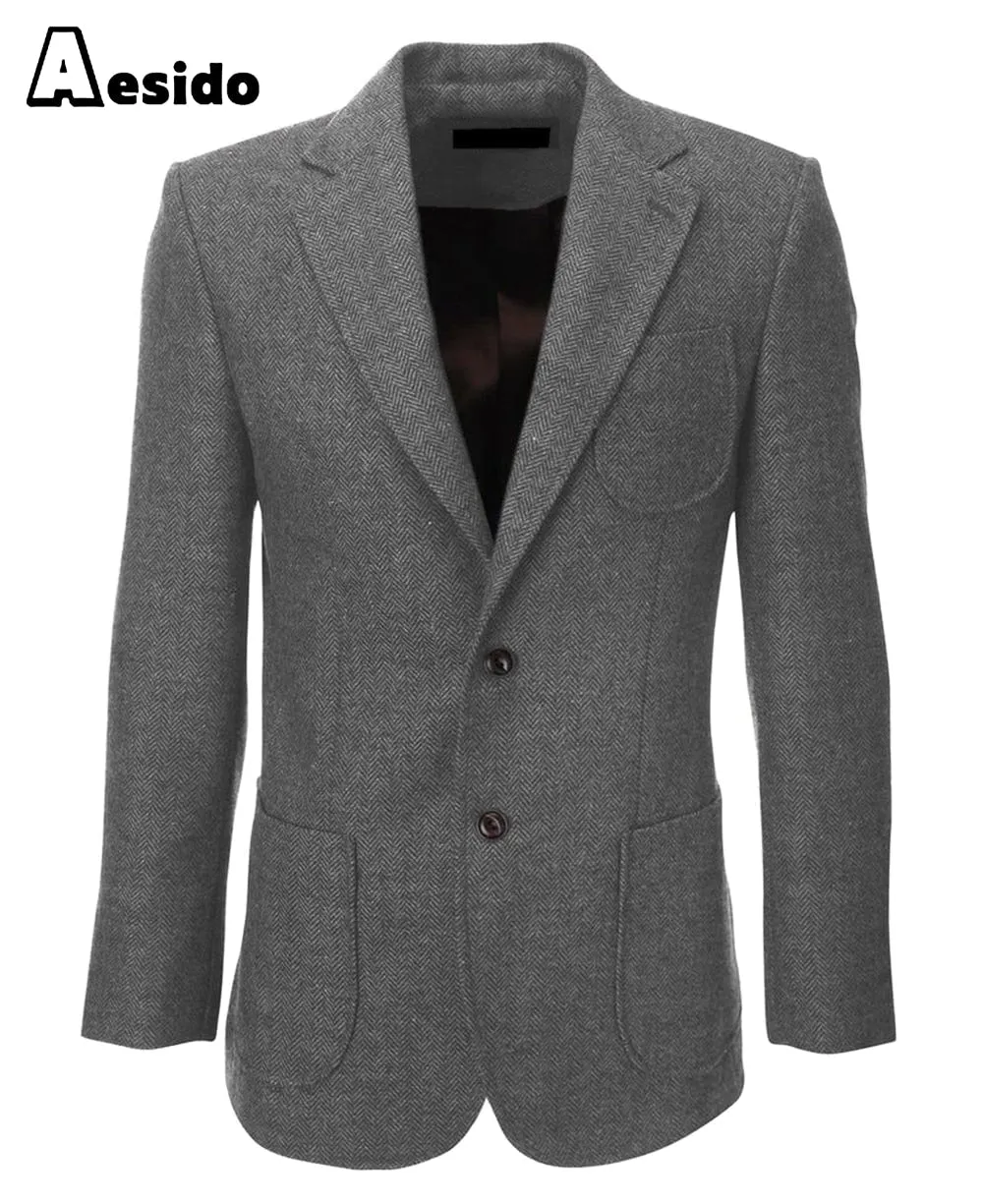 Men‘s Double Button Notch Lapel Blazer