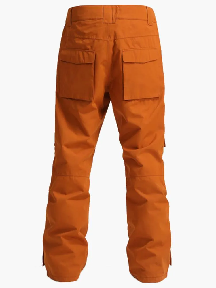 Men's High Windproof Waterproof Orange Snowboarding Pants&Ski Pants