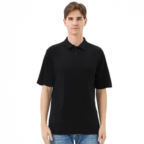 Men's Merino 170g Short Sleeve Polo Black