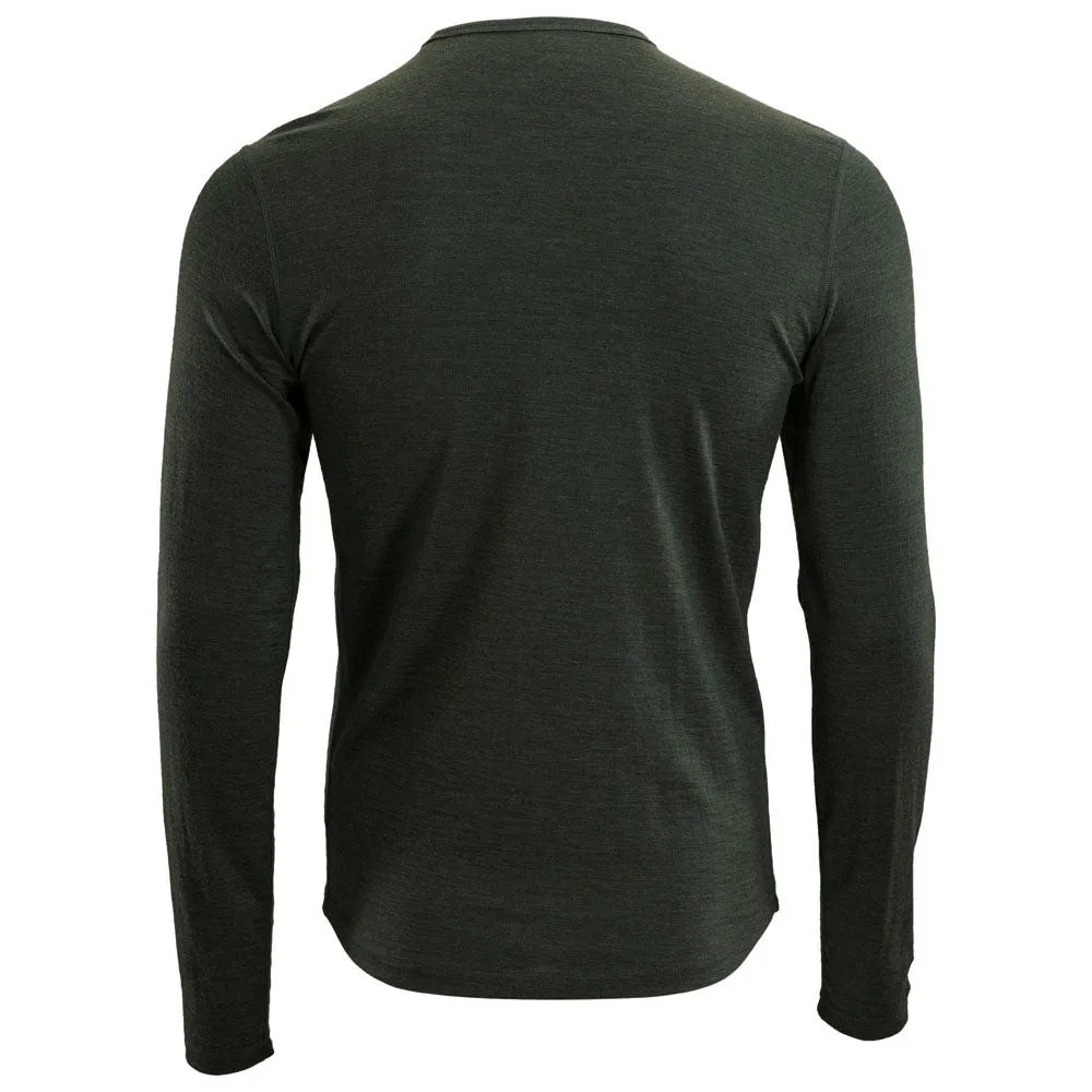 Mens Merino 180 Long Sleeve Crew (Forest)