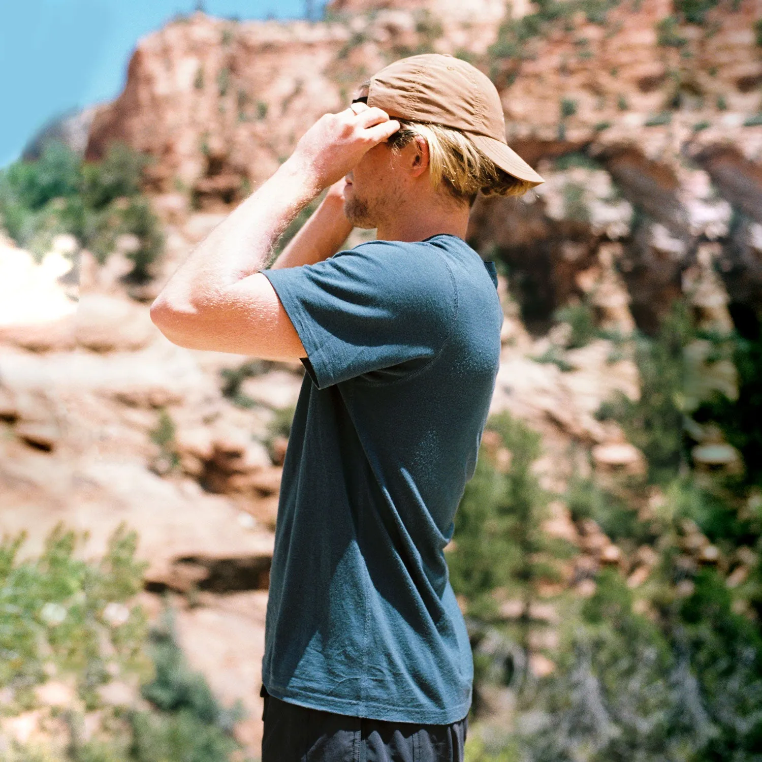 Mens Merino T-Shirt Blue