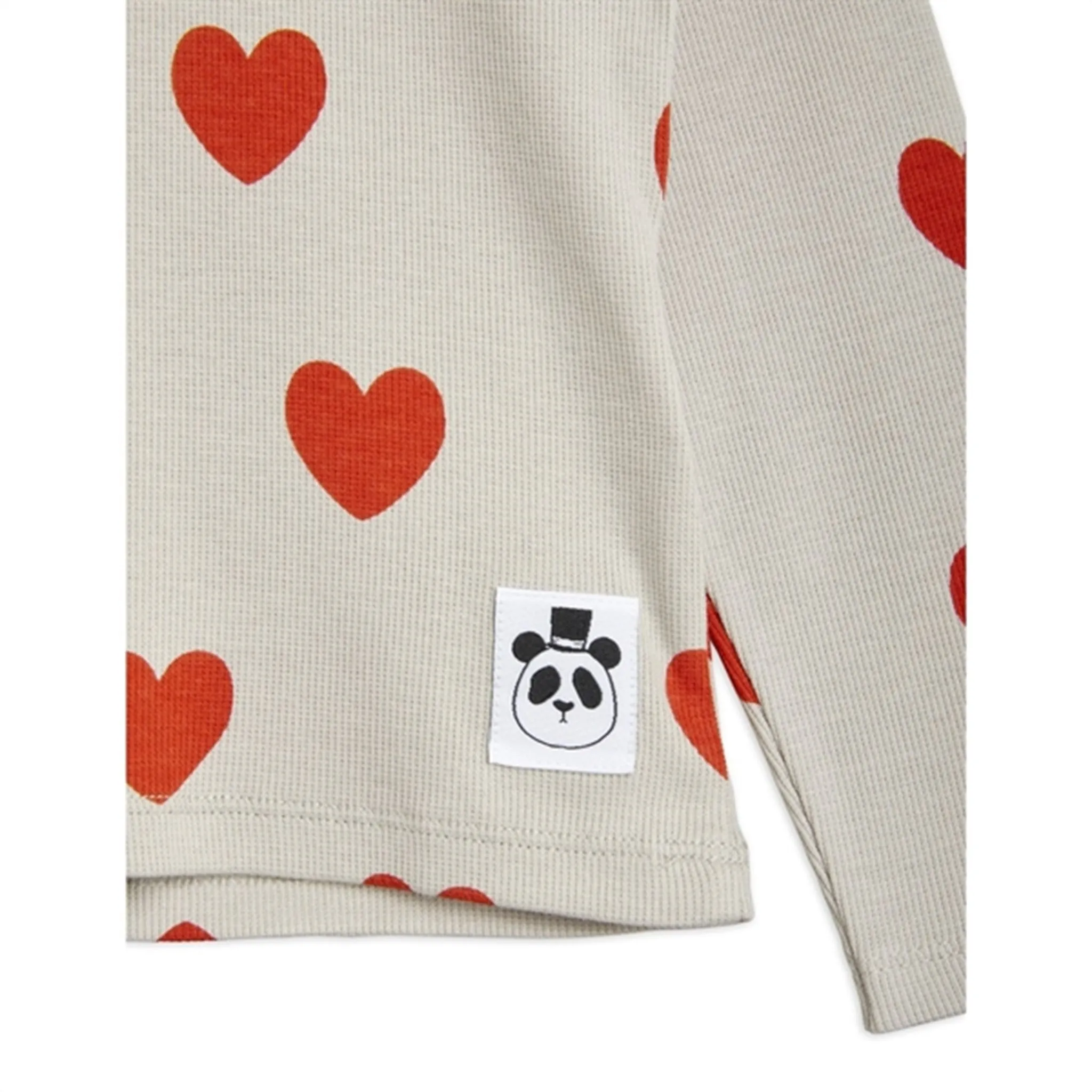 Mini Rodini Hearts Aop Turtleneck Blouse Grey