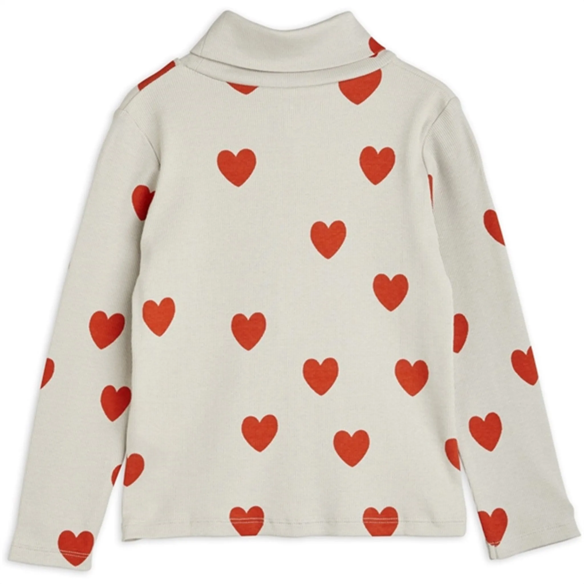 Mini Rodini Hearts Aop Turtleneck Blouse Grey