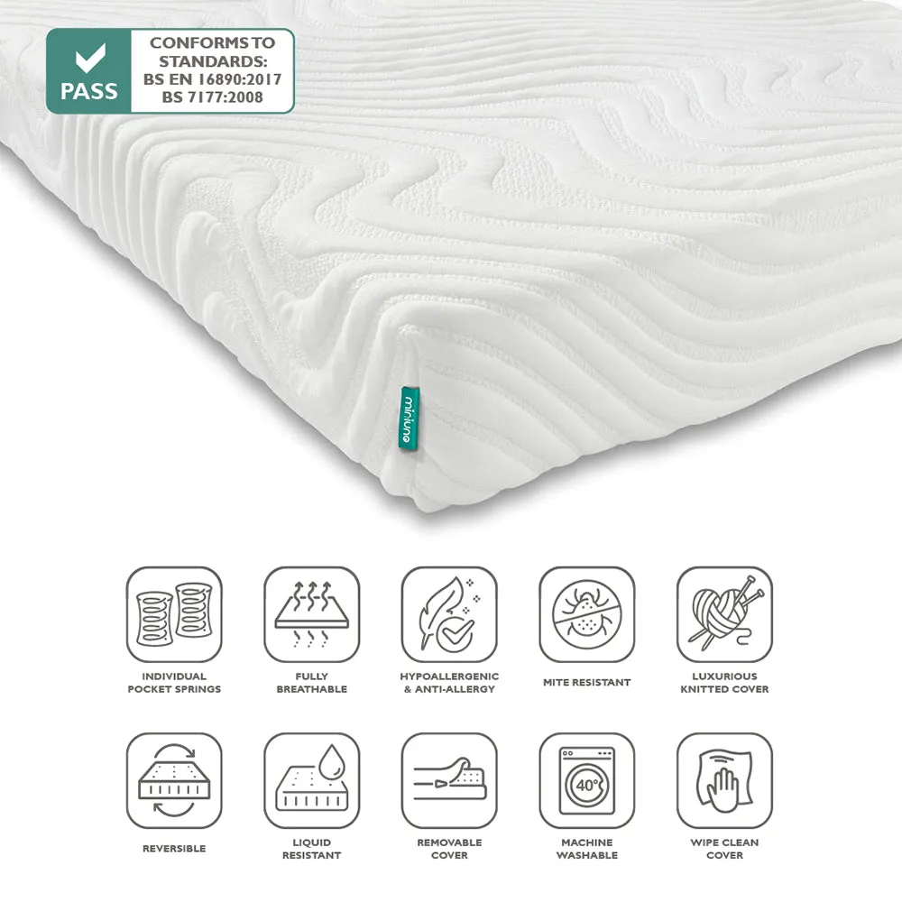 MiniUno Anti-Allergy Pocket Spring Mattress - Cot Bed