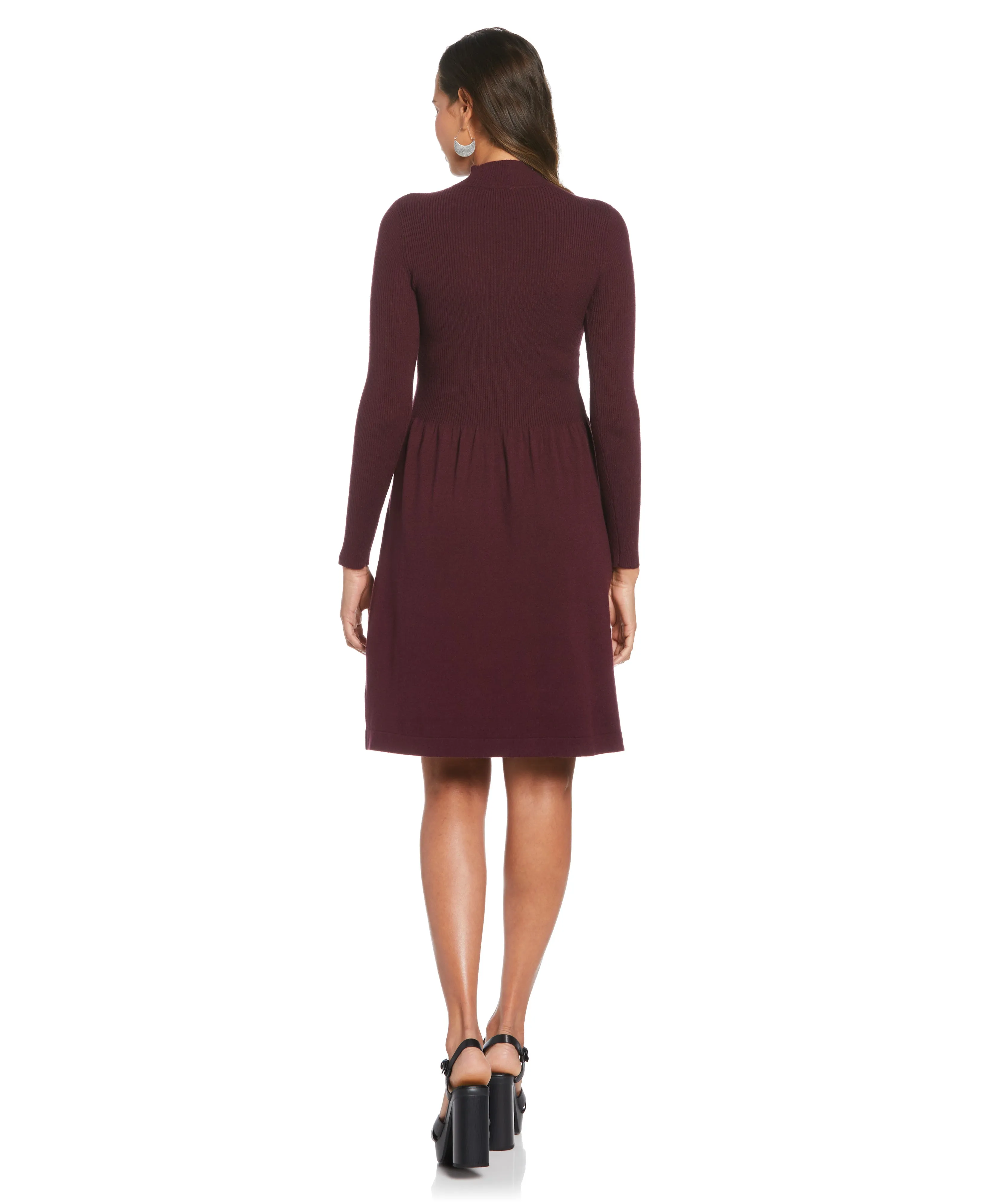 Mock Neck Sweater Dress