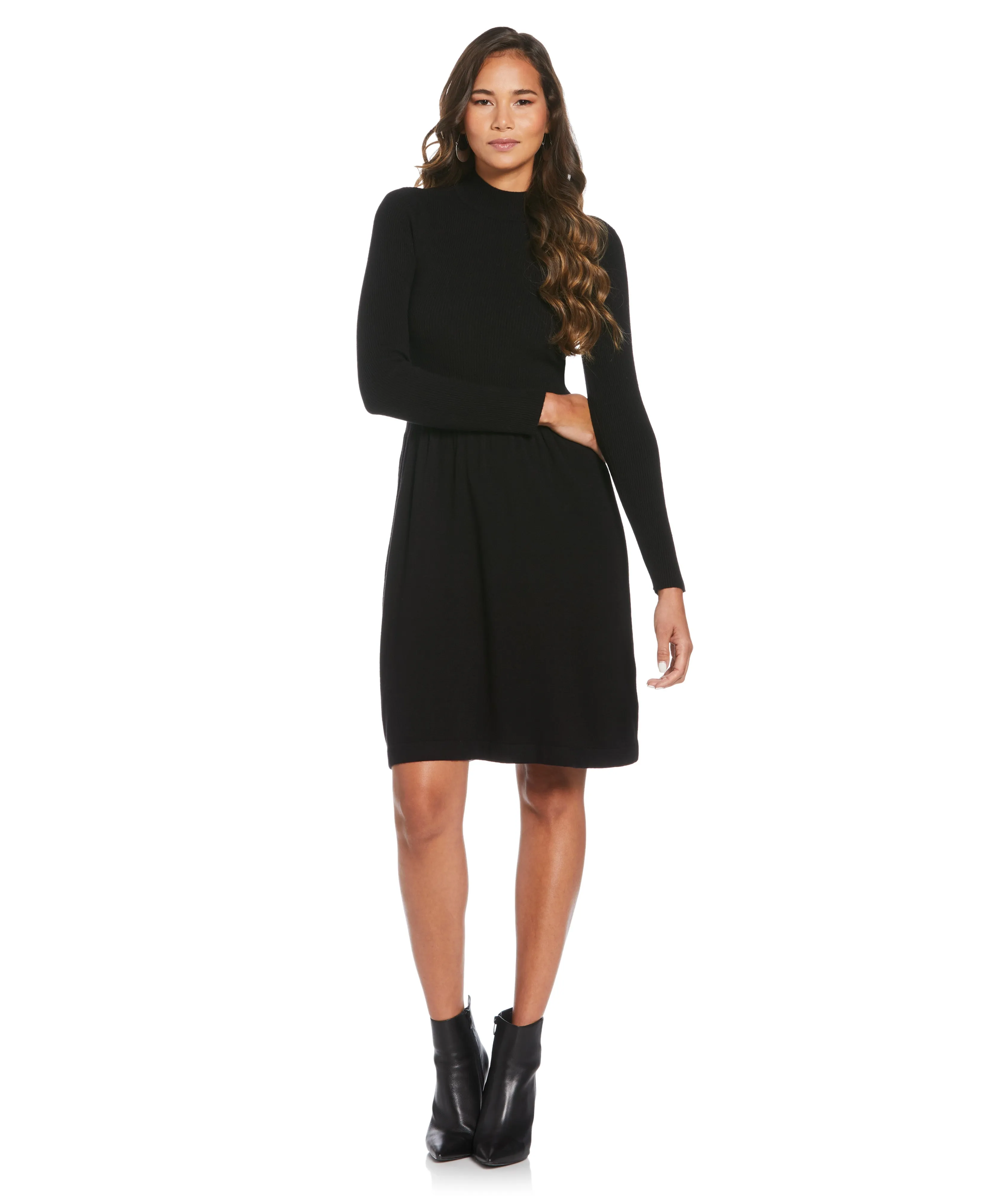 Mock Neck Sweater Dress