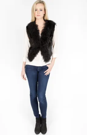 Mongolian Lamb & Rabbit Fur Vest/Gilet  (Dyed)