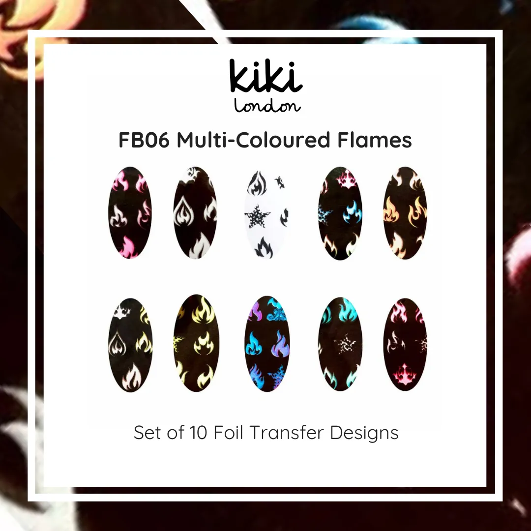 Multi-Coloured Flames- Transfer Foils