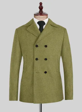 Naples Festa Green Tweed Pea Coat