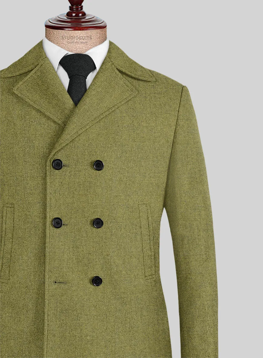 Naples Festa Green Tweed Pea Coat