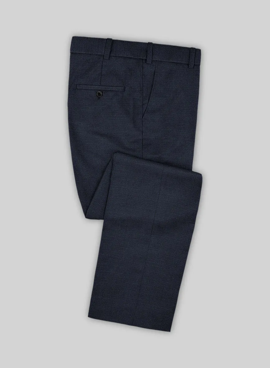 Napolean Bob Weave Blue Wool Pants