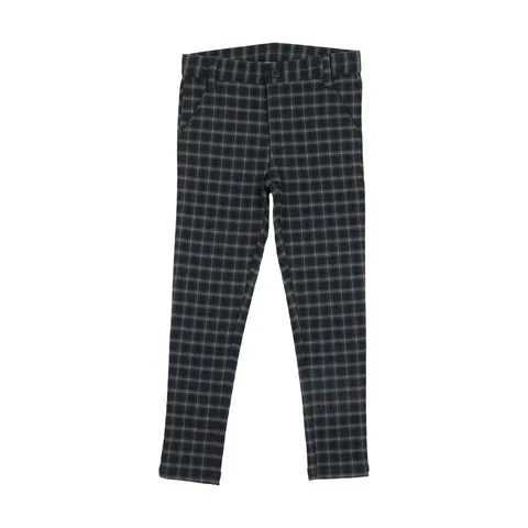 Navy Plaid Pants