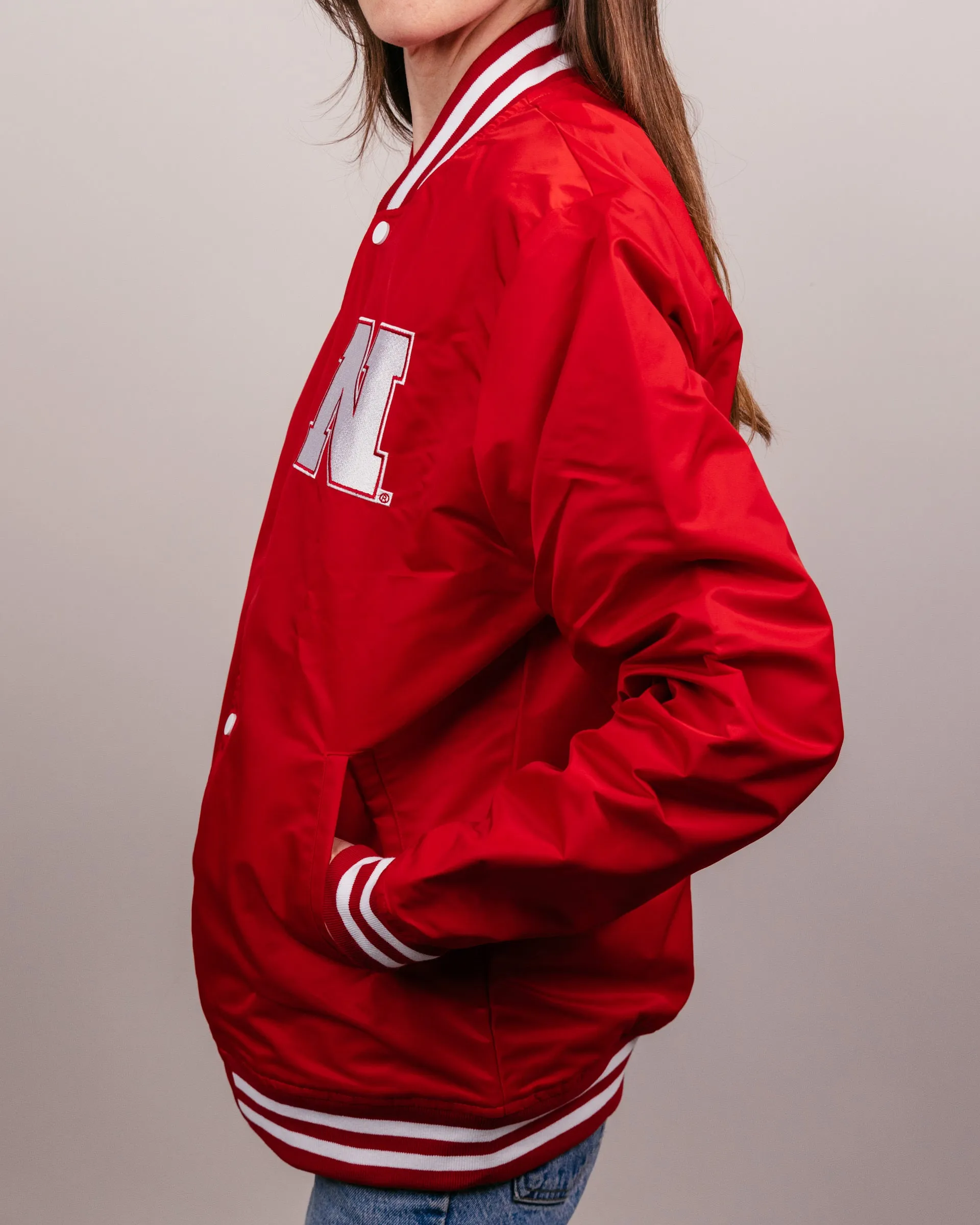 Nebraska Huskers Red Varsity Jacket