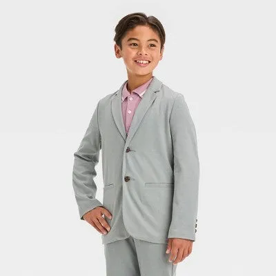 New - Boys' Knit Blazer - Cat & Jack Gray 10