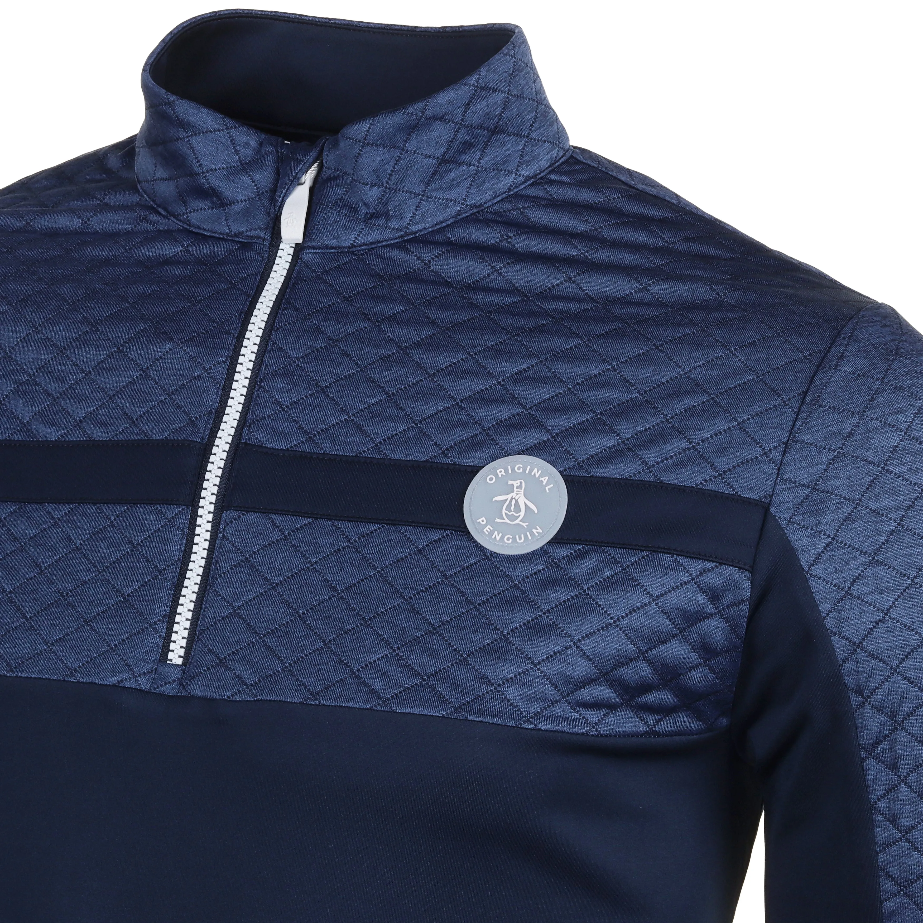 Original Penguin Golf Mixed Media Heritage Block 1/4 Zip