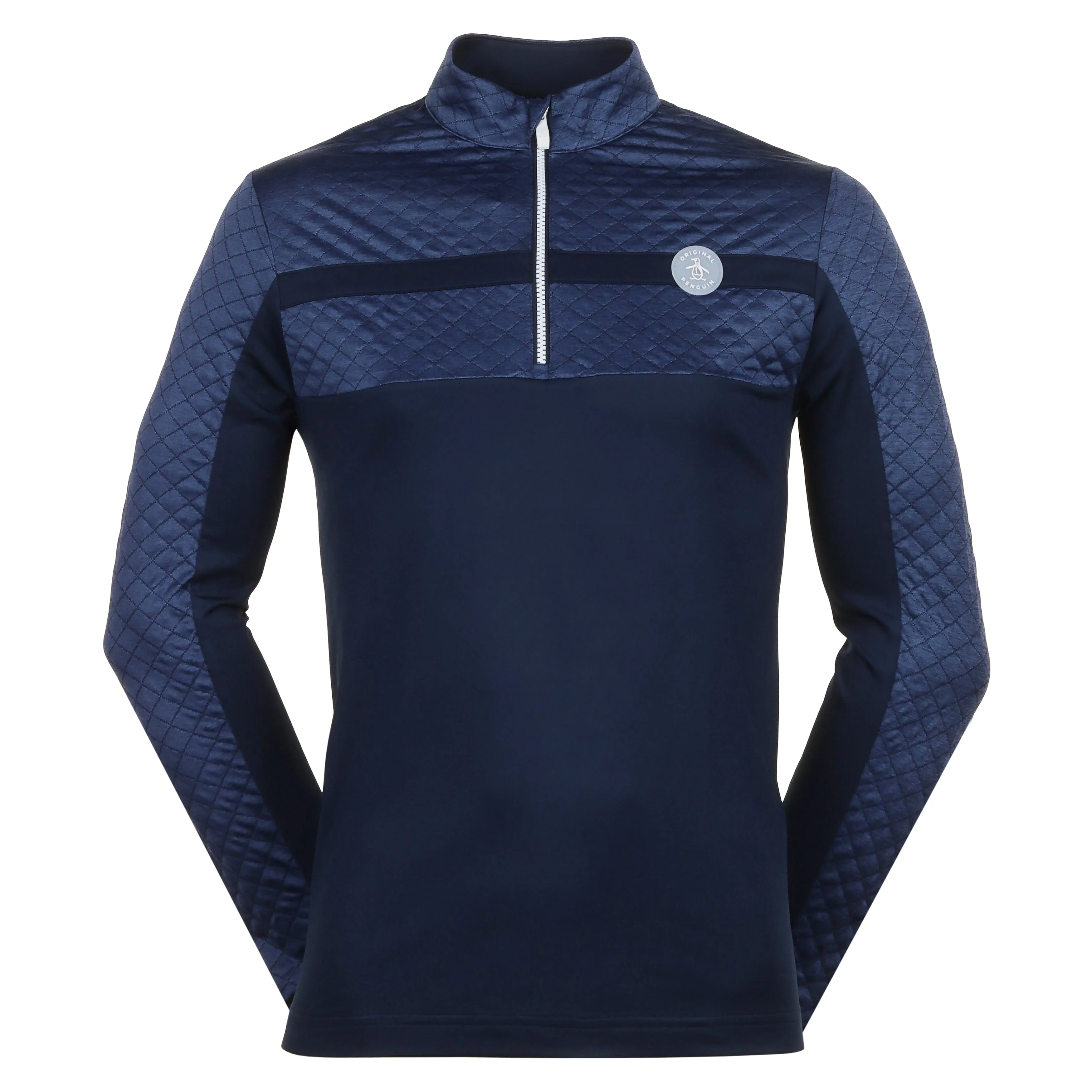 Original Penguin Golf Mixed Media Heritage Block 1/4 Zip