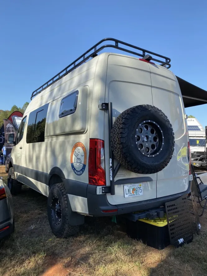 Owl Van Engineering New Sprinter Tire Carrier for 2019-2020 (including 2020 Revel)