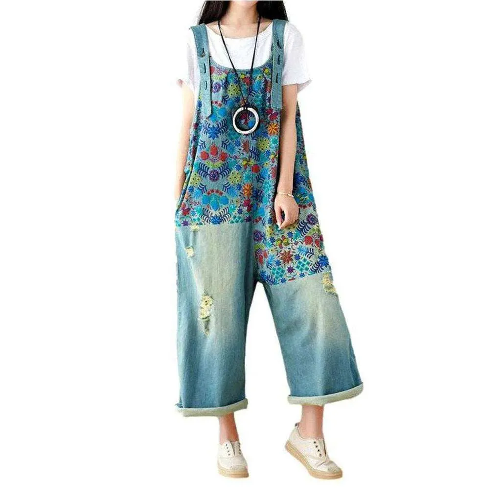 Painted y2k women's jeans overall